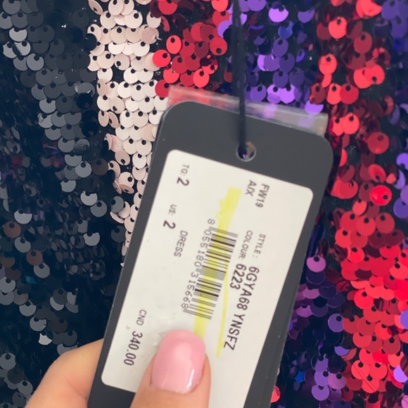 Armani Exchange Sequin sparkling one shoulder dress - Picture 8 of 13